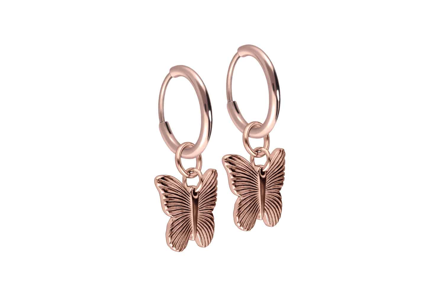 Titan Ohrclicker Creolen SCHMETTERLING von Piercingline